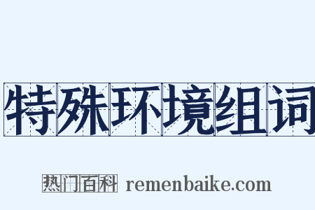 特殊环境组词是什么意思的图片